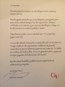 Carta a Kobe