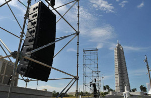 Escenarios preparados para recibir a la banda británica