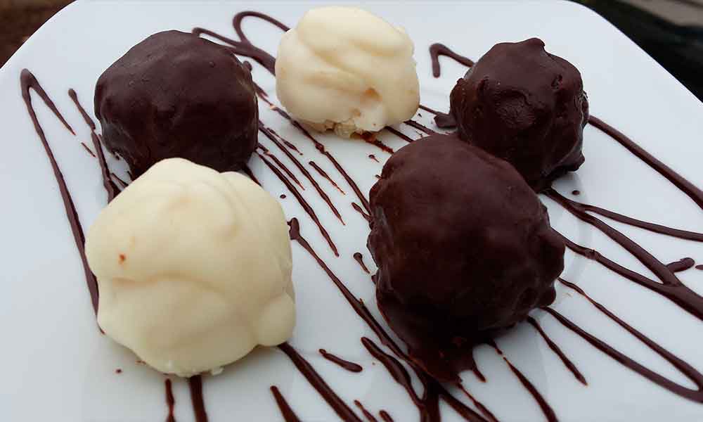 Bombones de arroz con chocolate